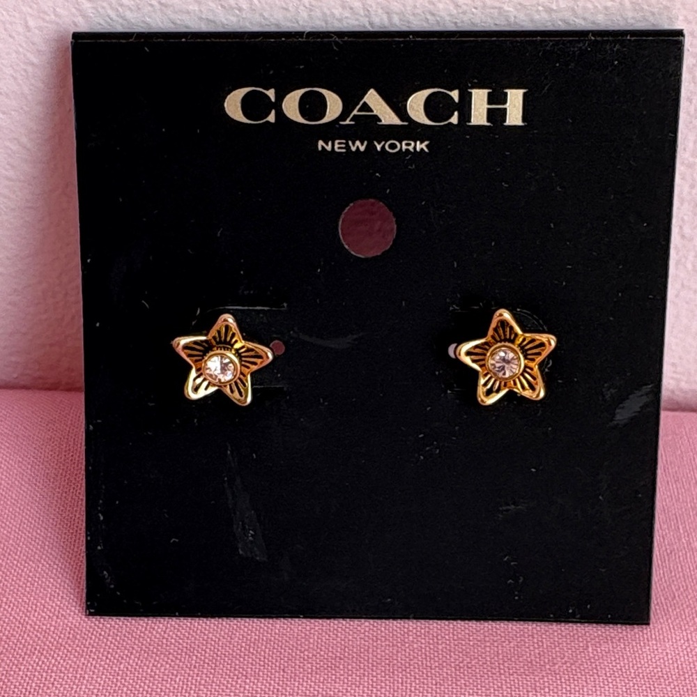 Coach Gold Star Earrings